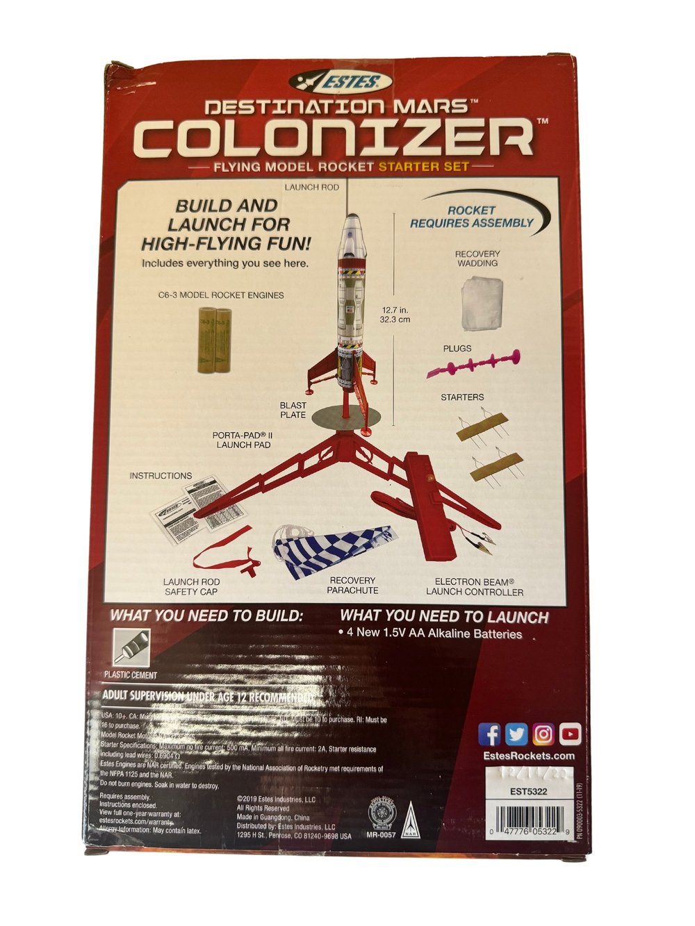 Buy Estes Destination Mars Colonizer Flying Model Rocket Starter